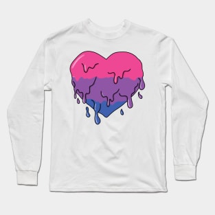 Melting bisexual heart Long Sleeve T-Shirt